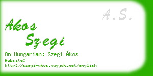 akos szegi business card